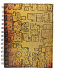 Dungeon Map Leather Spiral Notebook