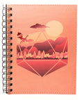 Sunset Dragon Leather Spiral Notebook