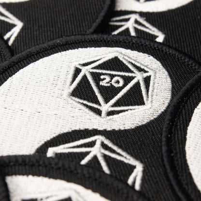 Yin Yang D20 3" Embroidered Patch