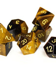 Tiger's Eye | Natural Gemstone Dice (7pc Set)