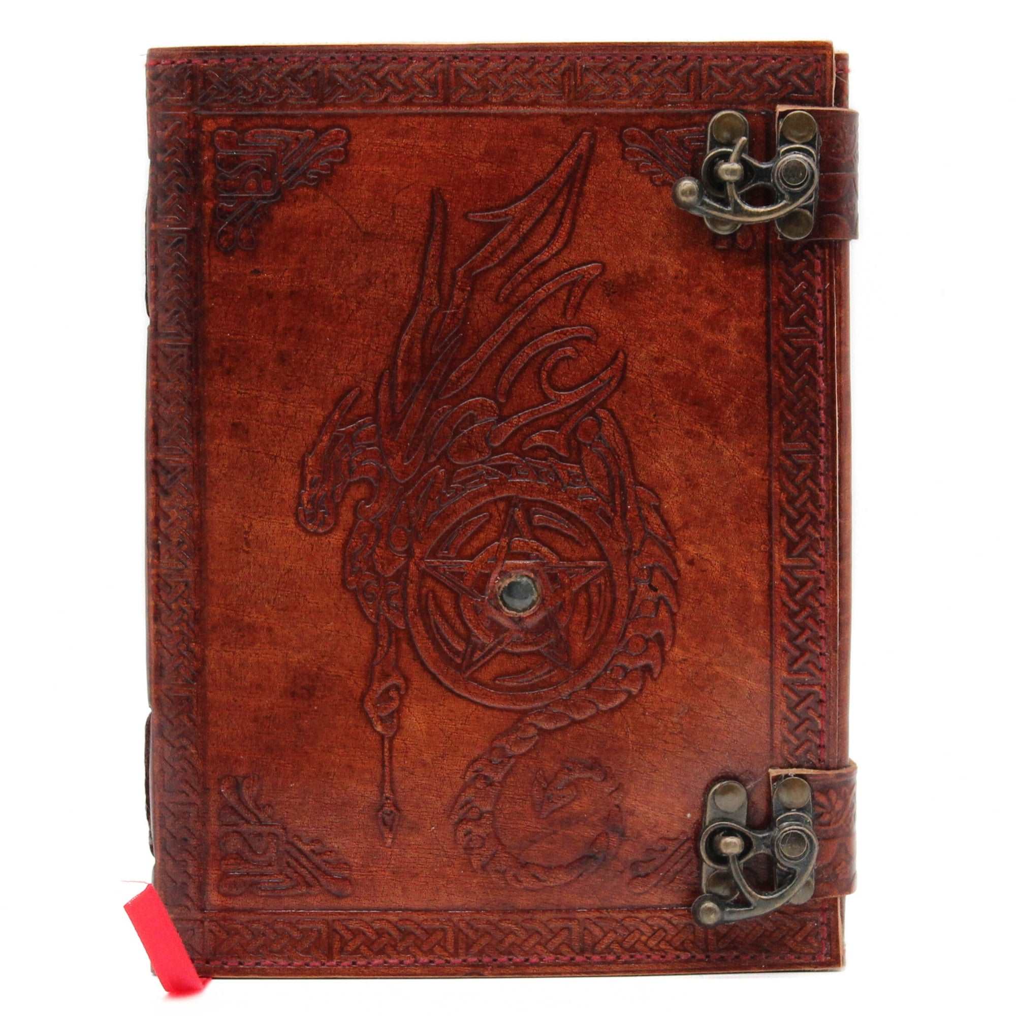 Red Dragon Grimoire Leather Journal