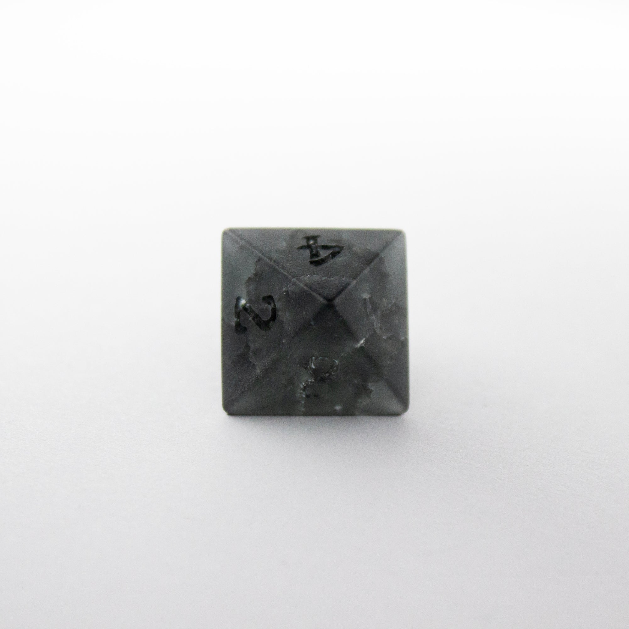 Black Lightning Cracked Glass Dice (7pc Set)