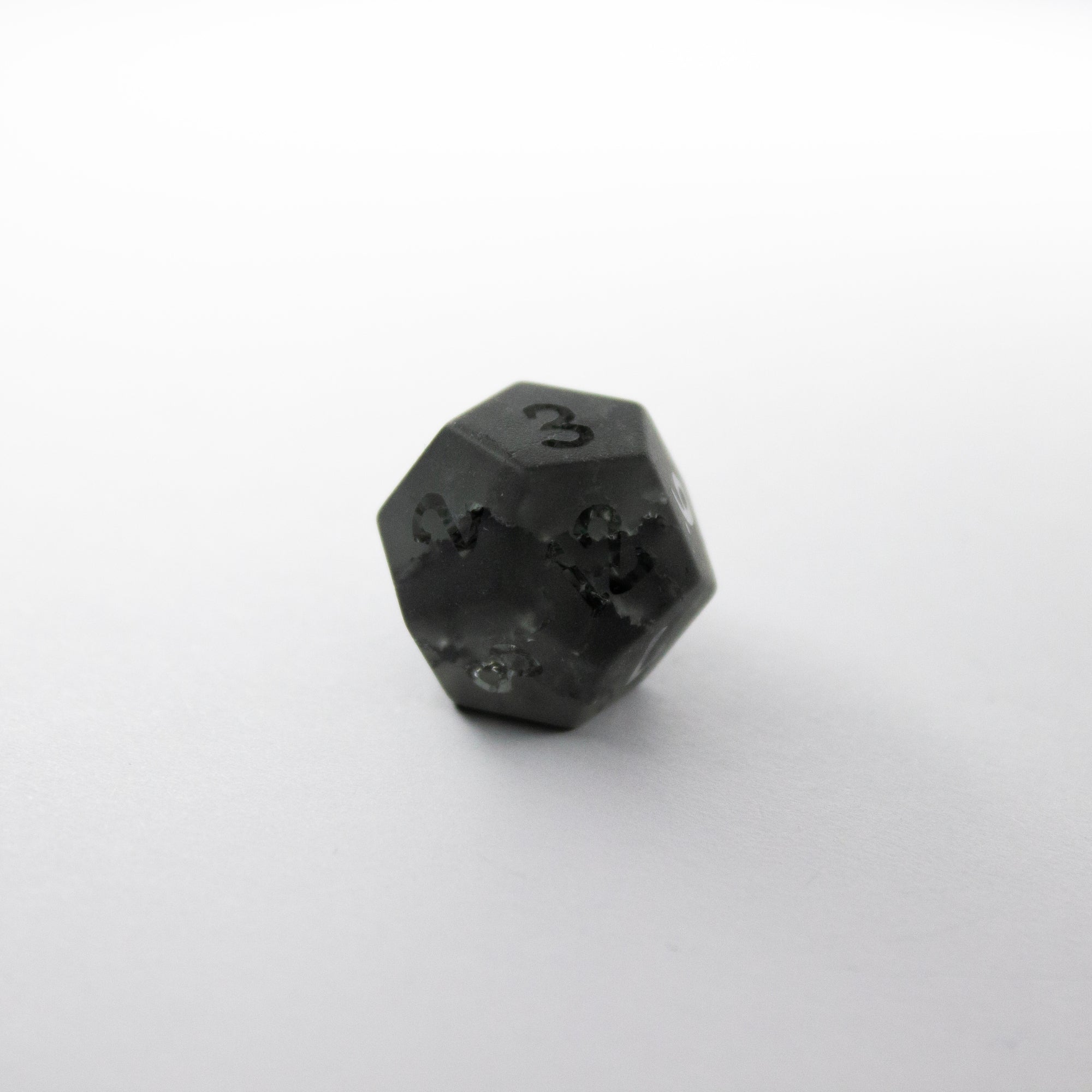 Black Lightning Cracked Glass Dice (7pc Set)