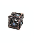 Blue Dragon Eye Hollow Metal Dice (7pcs Set)