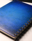 Blue Dragon Leather Spiral Notebook