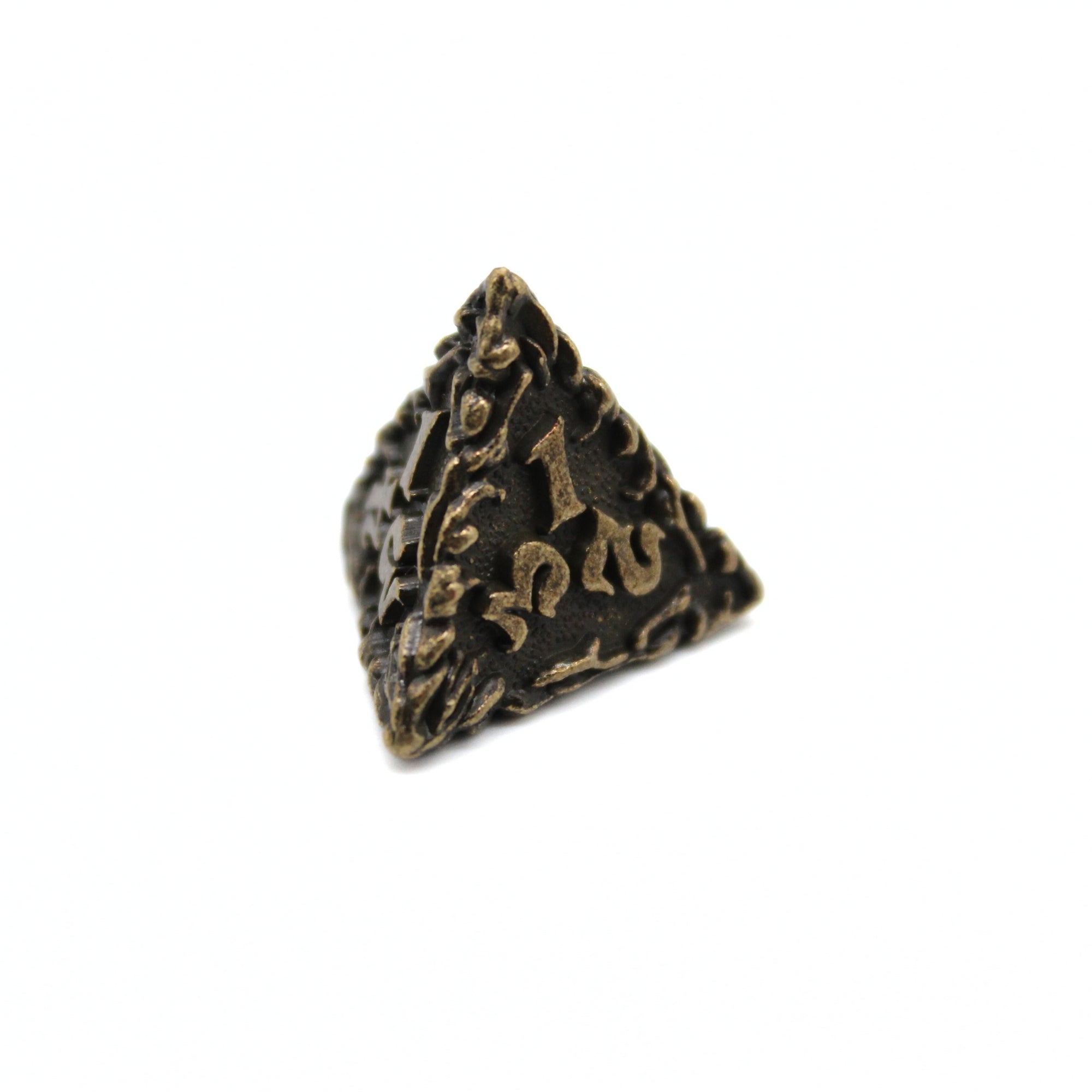 Bronze Floral Metal Dice (7pcs Set)