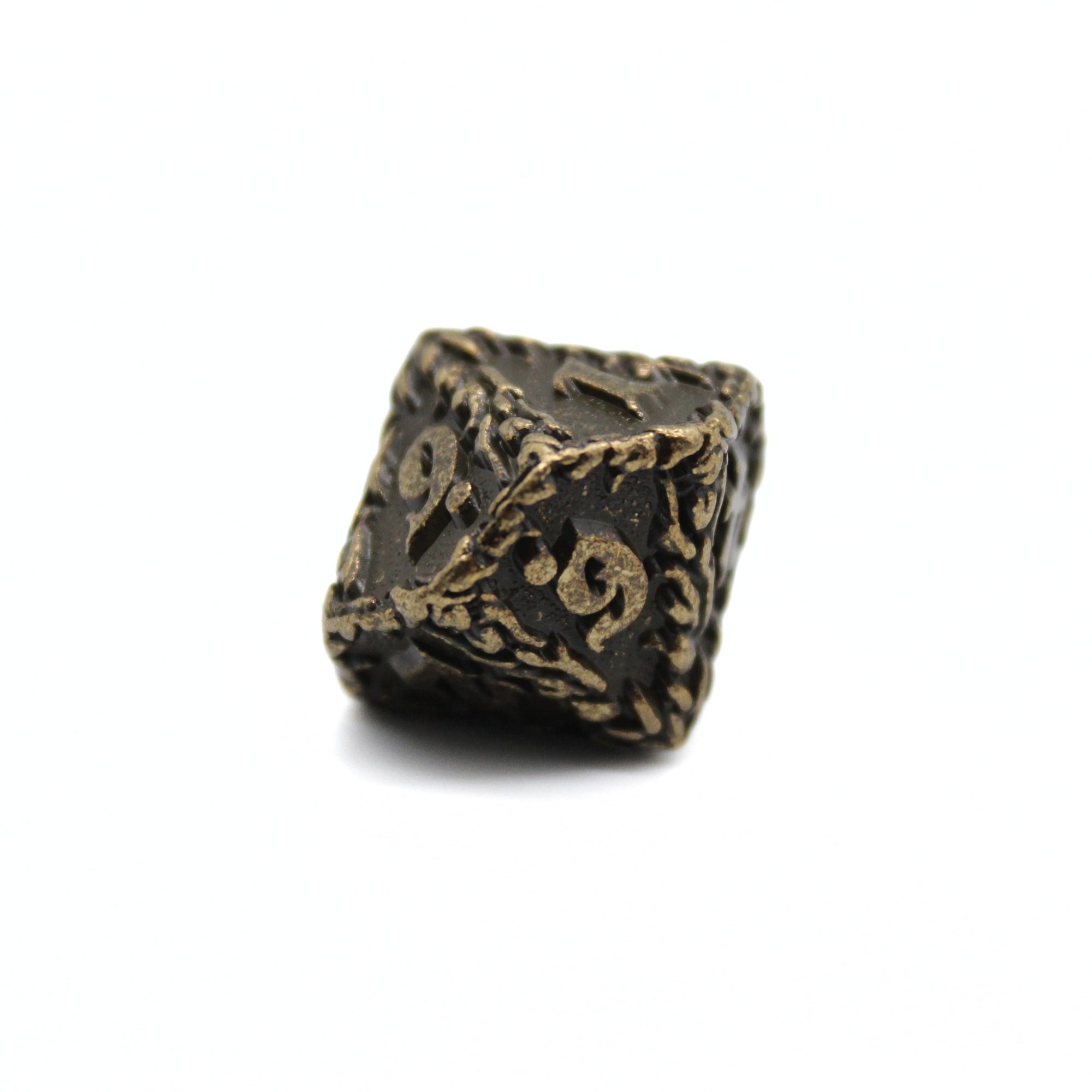 Bronze Floral Metal Dice (7pcs Set)