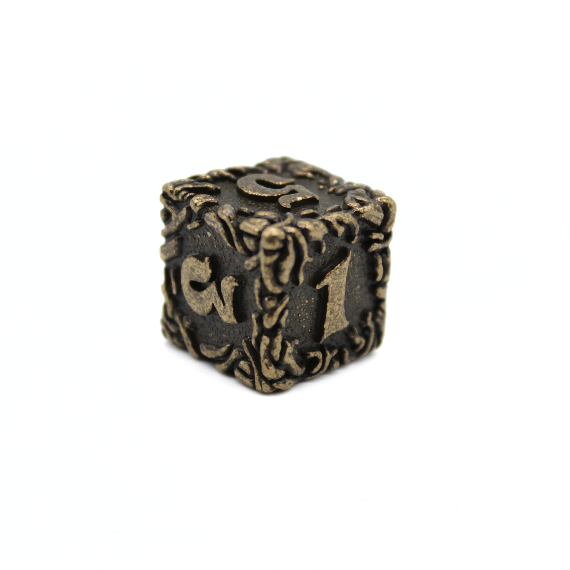 Bronze Floral Metal Dice (7pcs Set)