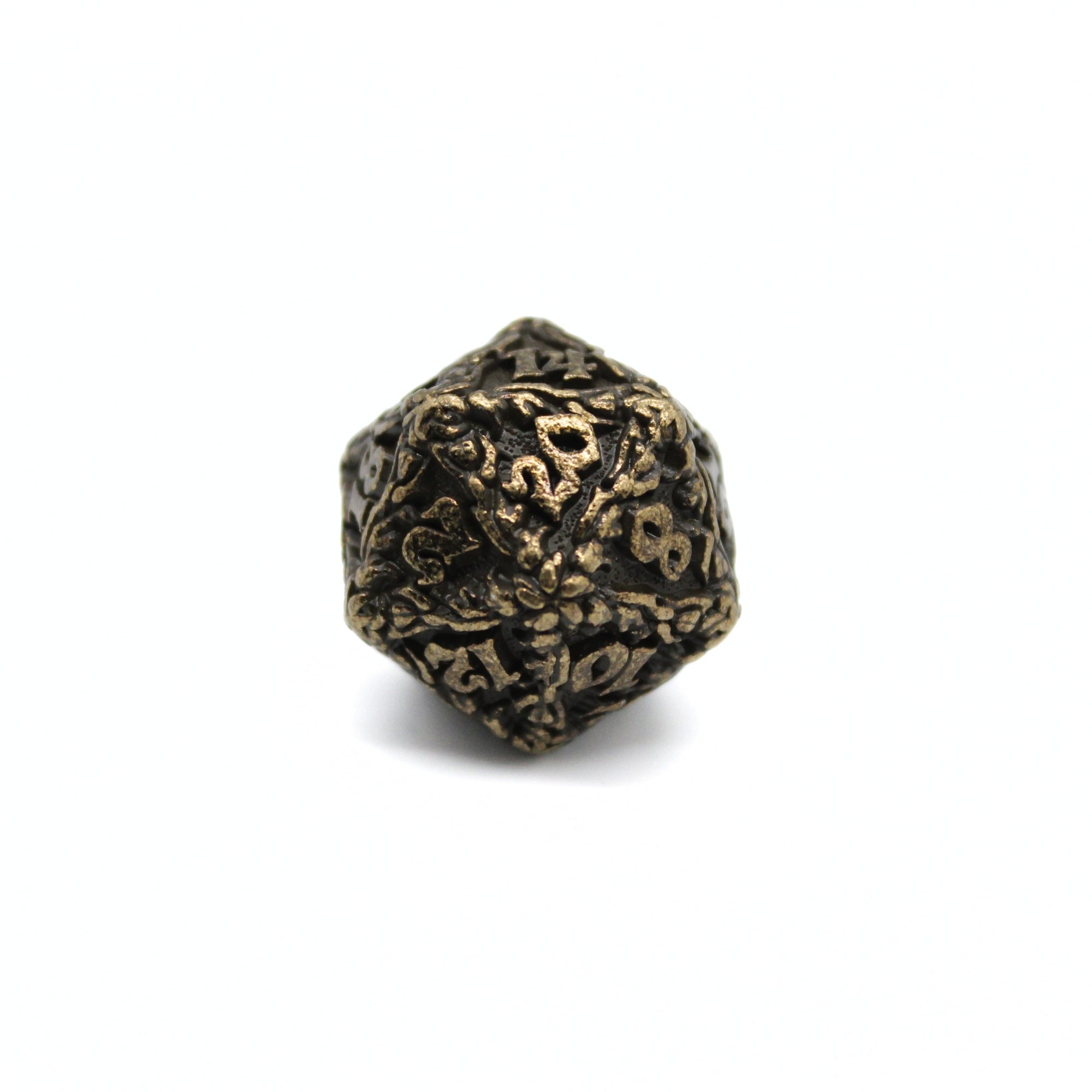 Bronze Floral Metal Dice (7pcs Set)