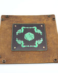 Brown D20 Dice Rolling Tray