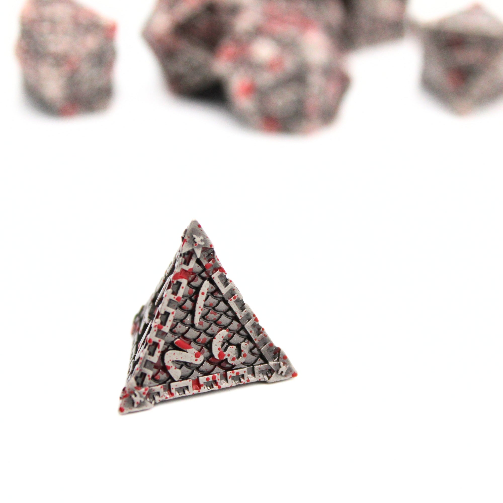 Chain Splatter Metal Dice (7pcs Set)