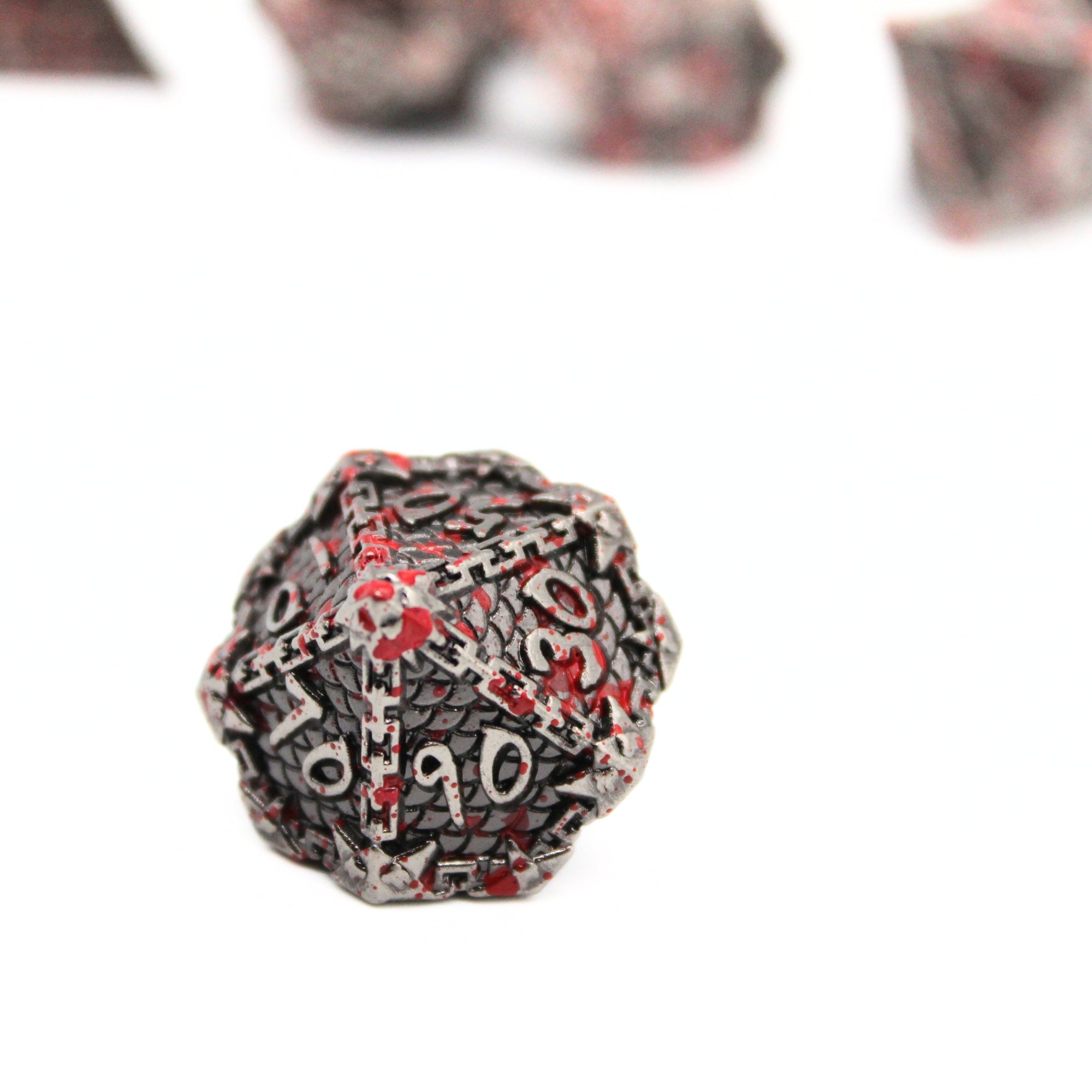 Chain Splatter Metal Dice (7pcs Set)