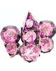 Cherry Blossom 7pc Resin Dice Set | Little Worlds Collection