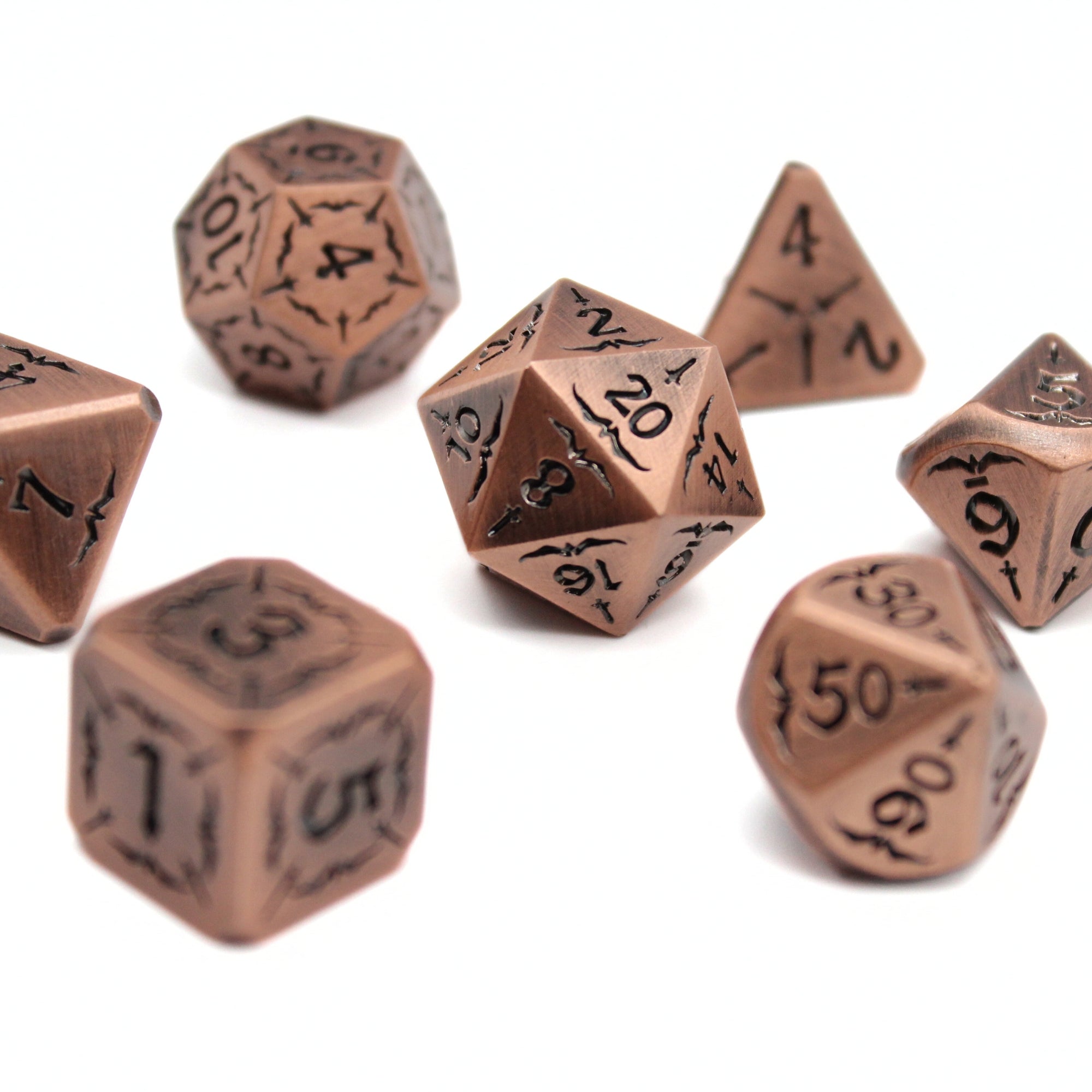 Copper Lance Metal Dice (7pcs Set)