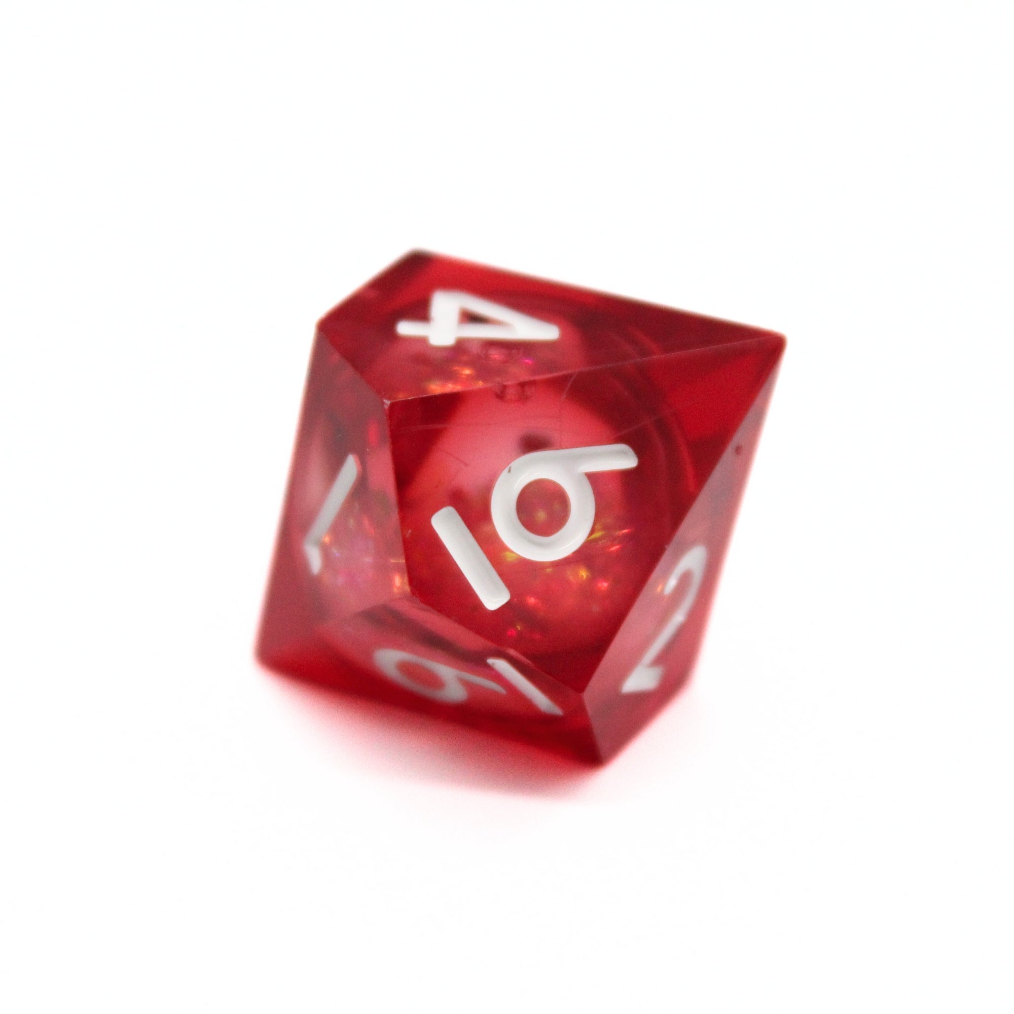 Crimson Blaze Liquid Core 7pcs Dice Set | Sharp Edge Dice