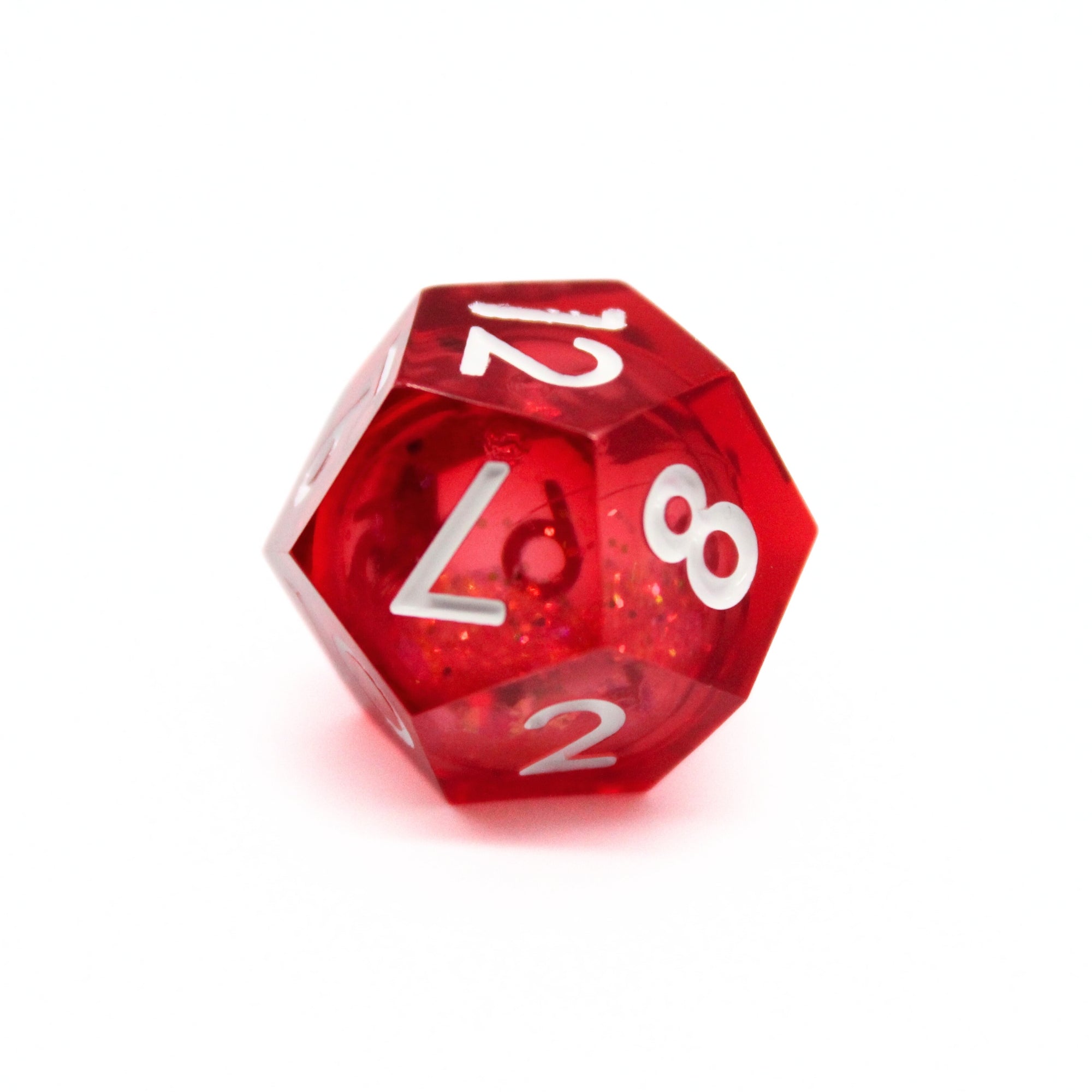 Crimson Blaze Liquid Core 7pcs Dice Set | Sharp Edge Dice