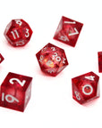 Crimson Blaze Liquid Core 7pcs Dice Set | Sharp Edge Dice