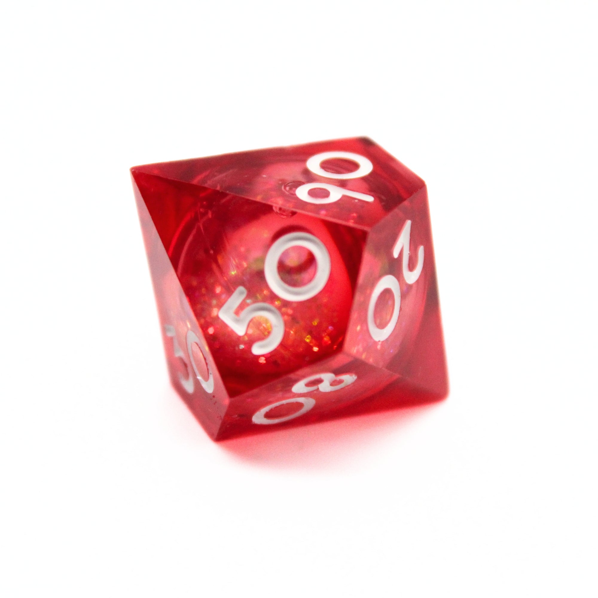 Crimson Blaze Liquid Core 7pcs Dice Set | Sharp Edge Dice