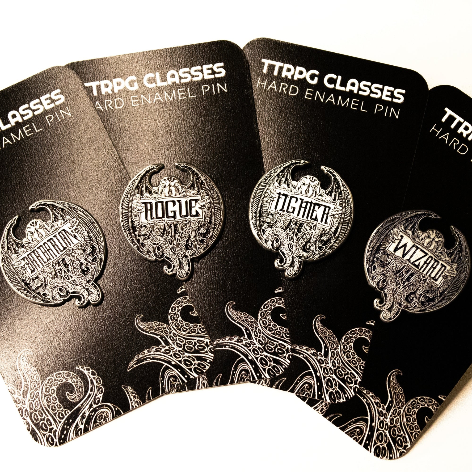 Cthluhu TTRPG Classes Pins 4 PACK