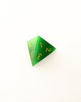 Emerald Green Cat's Eye | Synthetic Gemstone Dice (7pc Set)