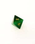 Emerald Green Cat's Eye | Synthetic Gemstone Dice (7pc Set)