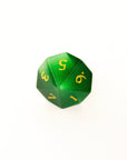 Emerald Green Cat's Eye | Synthetic Gemstone Dice (7pc Set)