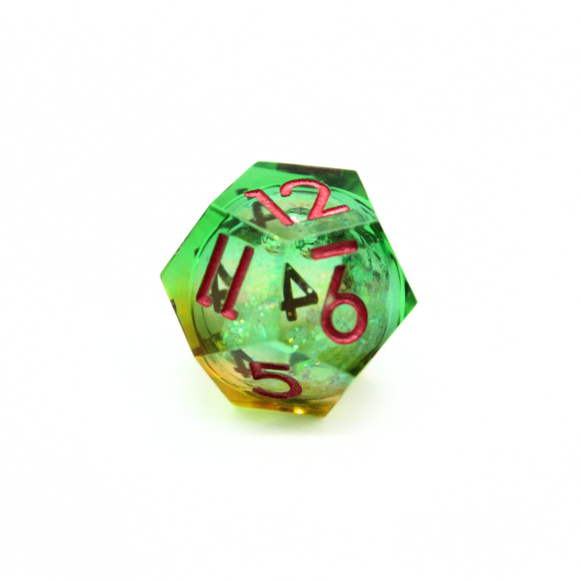 Emerald Swirl Liquid Core 7pcs Dice Set | Sharp Edge Dice