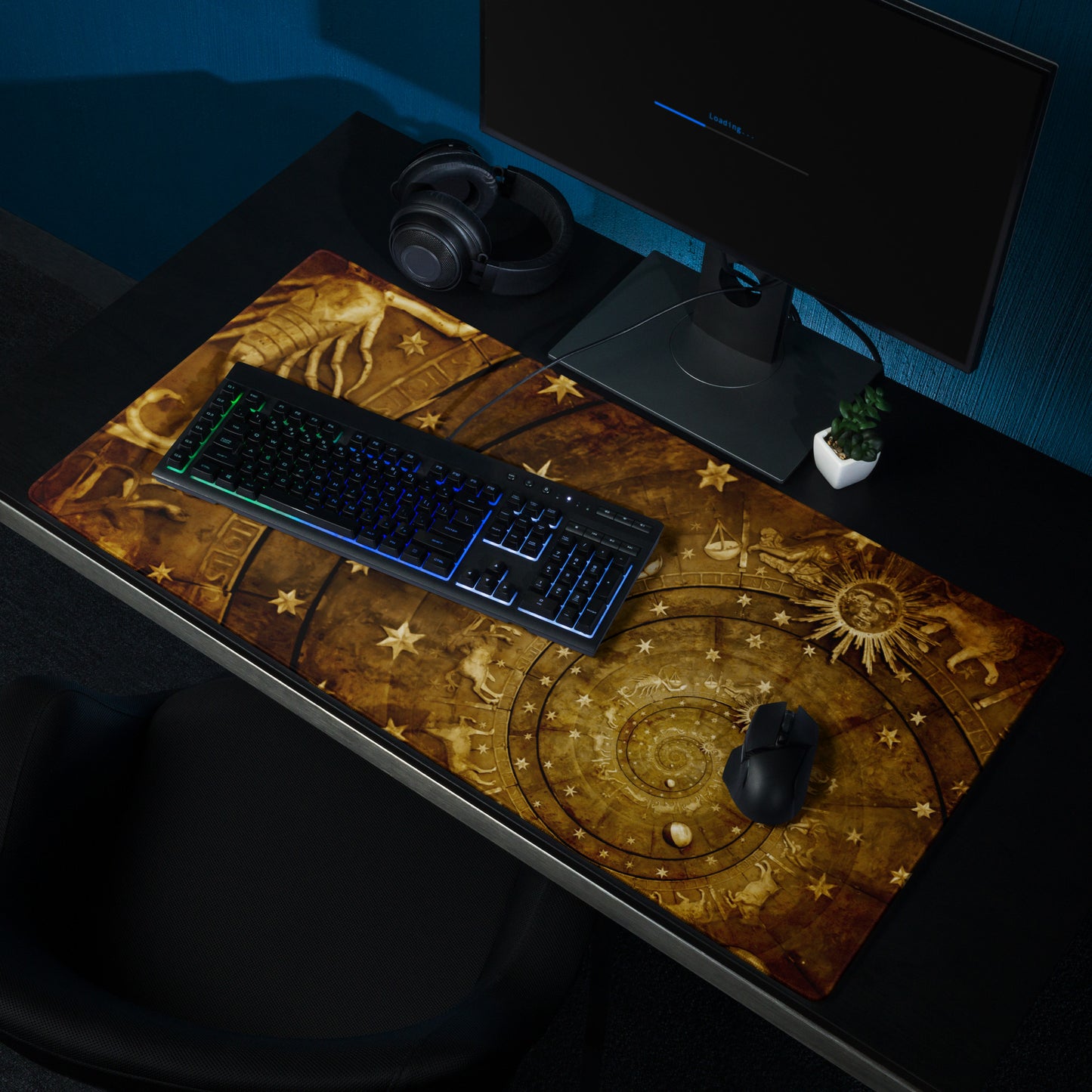 Golden Spiral Astrology Gaming Mouse Pad