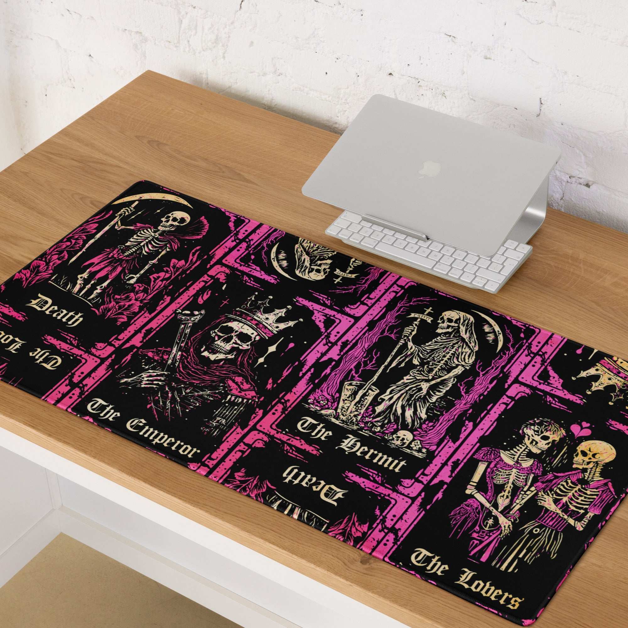 Skeleton Deck Tarot Card Battle Mat and Mousepad