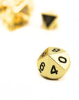 Gold Plated Metal Dice (7pcs Set)