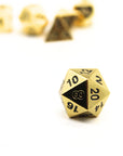 Gold Plated Metal Dice (7pcs Set)