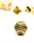 Gold Plated Metal Dice (7pcs Set)