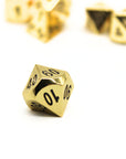 Gold Plated Metal Dice (7pcs Set)