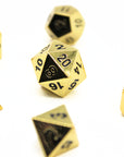 Gold Plated Metal Dice (7pcs Set)