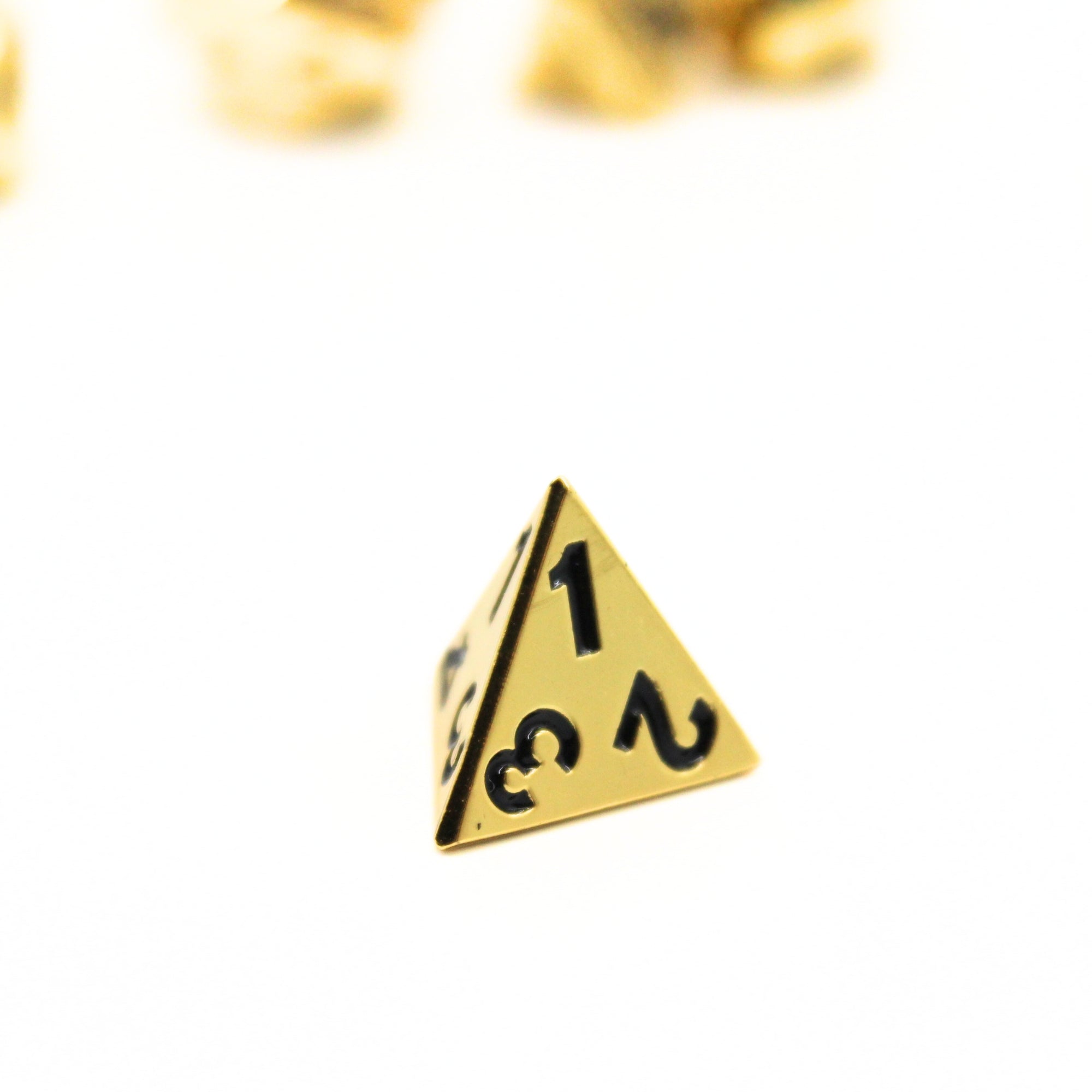 Gold Plated Metal Dice (7pcs Set)