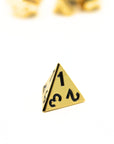 Gold Plated Metal Dice (7pcs Set)