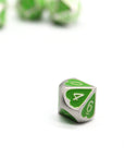 Green Heart Metal Dice (7pcs Set)