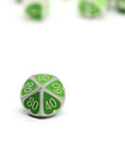 Green Heart Metal Dice (7pcs Set)