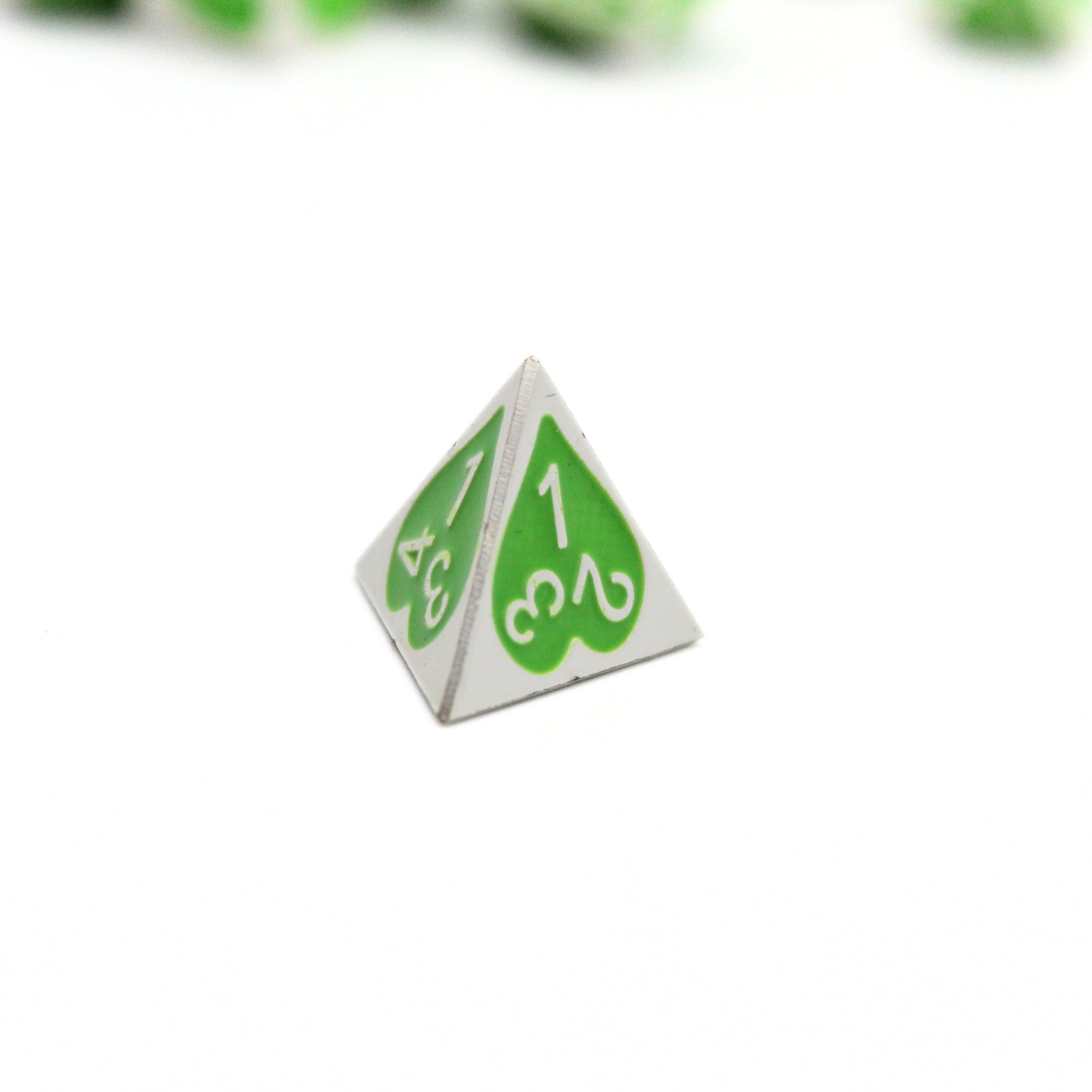 Green Heart Metal Dice (7pcs Set)