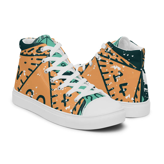 D20 Polyhedral DnD Dice High Top Canvas Shoes (Men's)