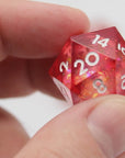 Crimson Blaze Liquid Core 7pcs Dice Set | Sharp Edge Dice