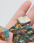 Prismatic Ember 7pcs Inclusion Dice Set | Sharp Edge Dice