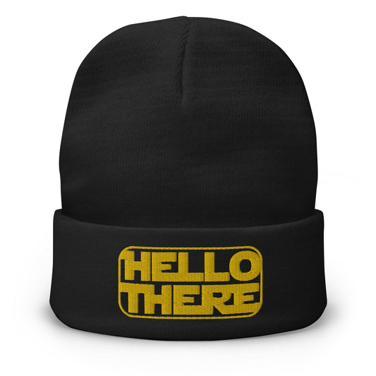 Hello There Embroidered Beanie