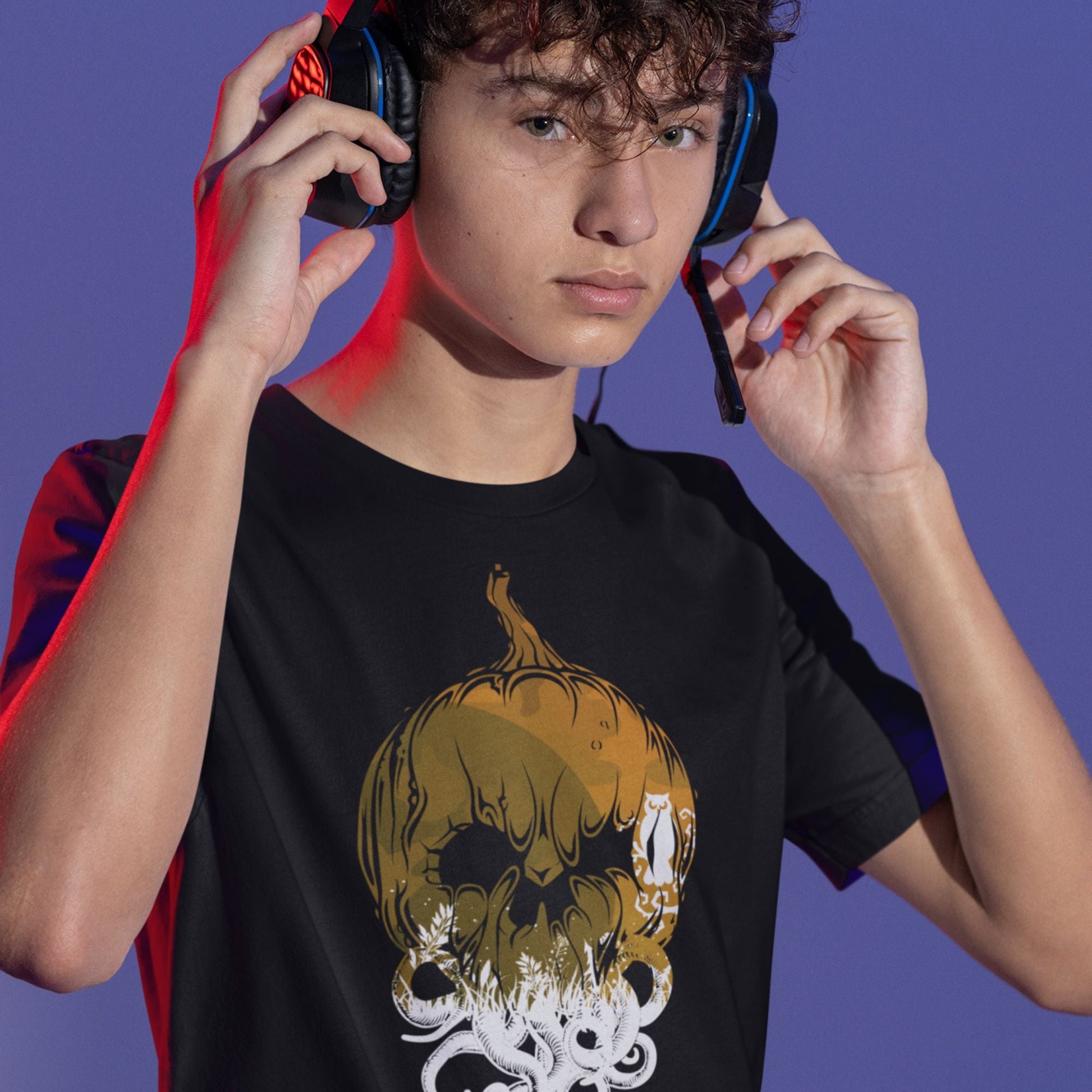 Pumpkin Skull T-Shirt (Unisex)