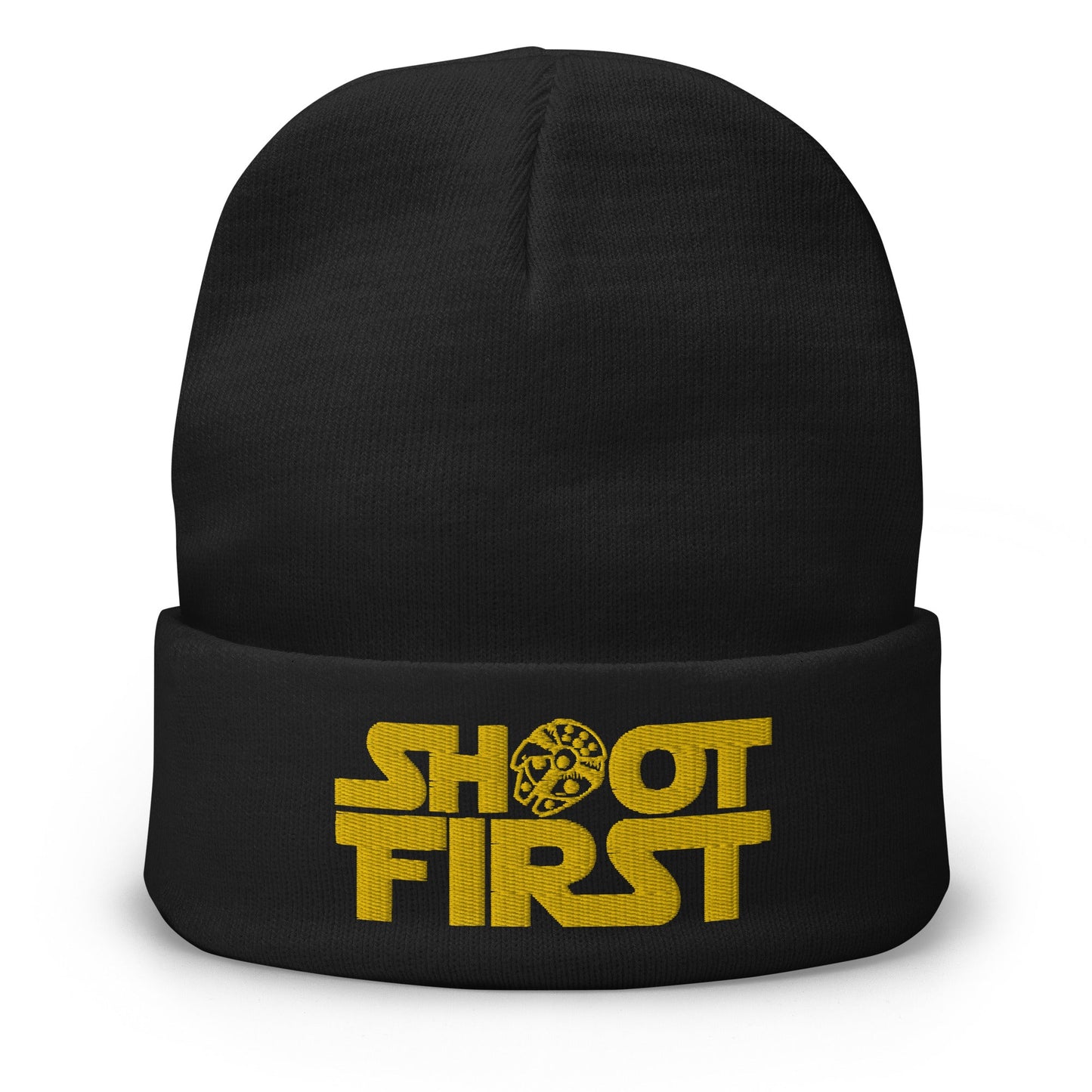Shoot First Embroidered Beanie