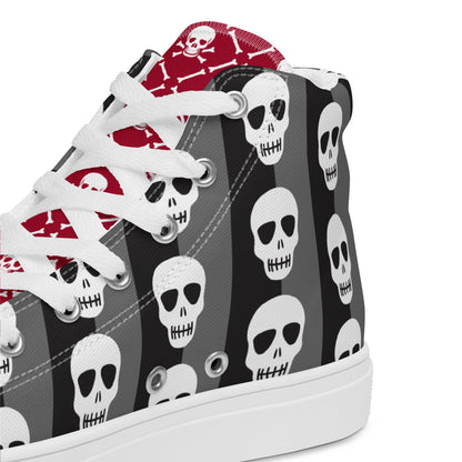 Skull Pattern Halloween High Top Canvas Shoes (Men’s)