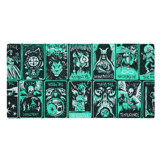 Teal Tarot Deck Gaming Mat