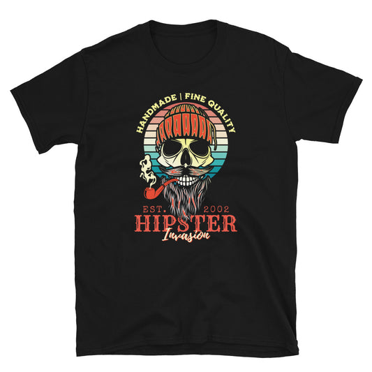 Hipster Invasion Skull T-Shirt (Unisex)
