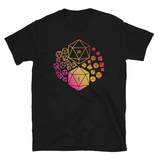 Polyhedral TTRPG Dice Set T-Shirt (Unisex)